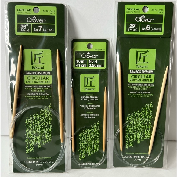 Takumi Office Takumi Clover Bamboo Knitting Needles 3 Pack Newvarious Sizes Poshmark